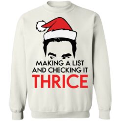 David Rose Santa making a list and checking it thrice Christmas sweater $19.95 redirect11102021061133 5