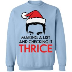 David Rose Santa making a list and checking it thrice Christmas sweater $19.95