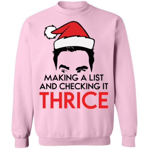 David Rose Santa making a list and checking it thrice Christmas sweater $19.95 redirect11102021061133 7