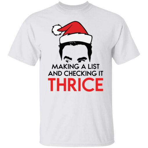 David Rose Santa making a list and checking it thrice Christmas sweater $19.95 redirect11102021061133 8