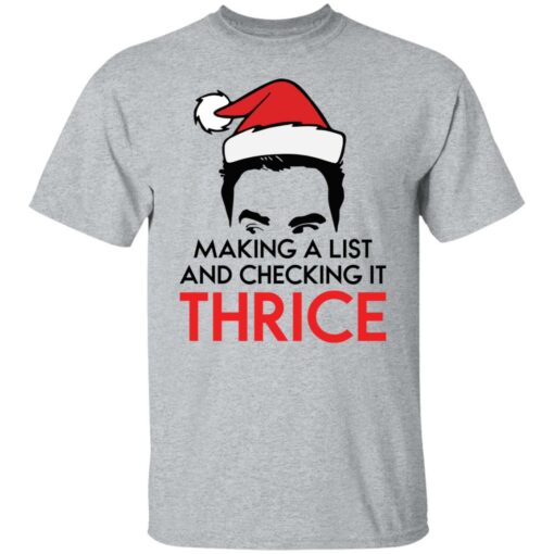 David Rose Santa making a list and checking it thrice Christmas sweater $19.95