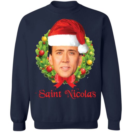 Saint Nicolas Cage Christmas sweatshirt $19.95 redirect11112021041133 7