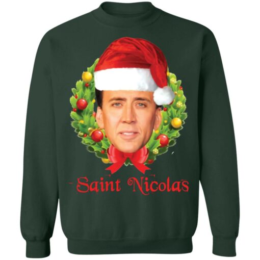 Saint Nicolas Cage Christmas sweatshirt $19.95 redirect11112021041133 8