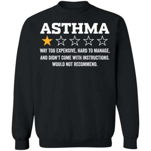 Asthma way too expensive hard to manage shirt $19.95