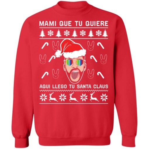 Bad Bunny mami que tu quiere Christmas sweater