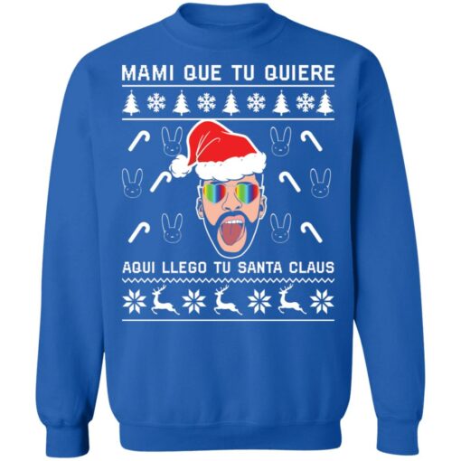 Bad Bunny mami que tu quiere Christmas sweater $19.95