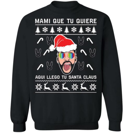 Bad Bunny mami que tu quiere Christmas sweater $19.95 redirect11182021091114