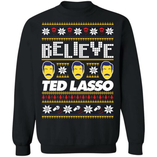 Believe Ted Lasso Christmas sweater $19.95