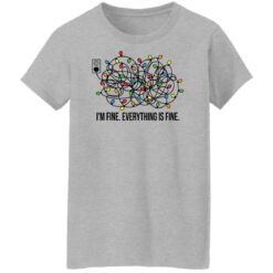 Christmas lights I'm fine everything is fine shirt $19.95 redirect11182021231113 4