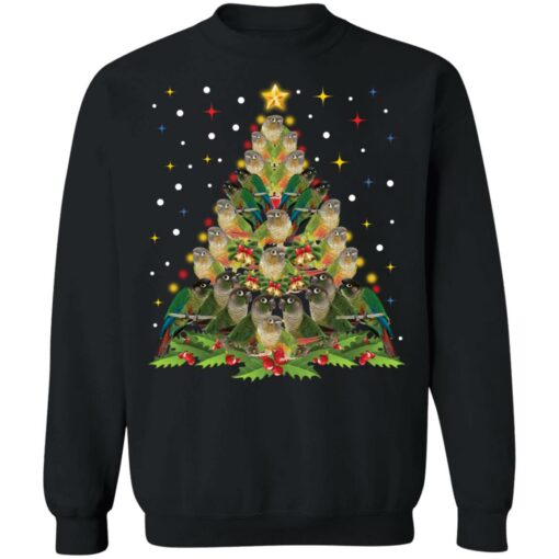 Green Cheek Conure Christmas tree sweatshirt $19.95 redirect11192021051111 6