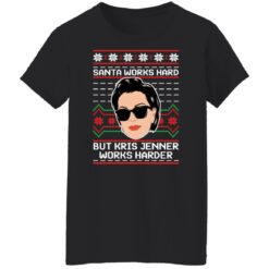 Santa works hard but Kris Jenner works harder Christmas sweater $19.95