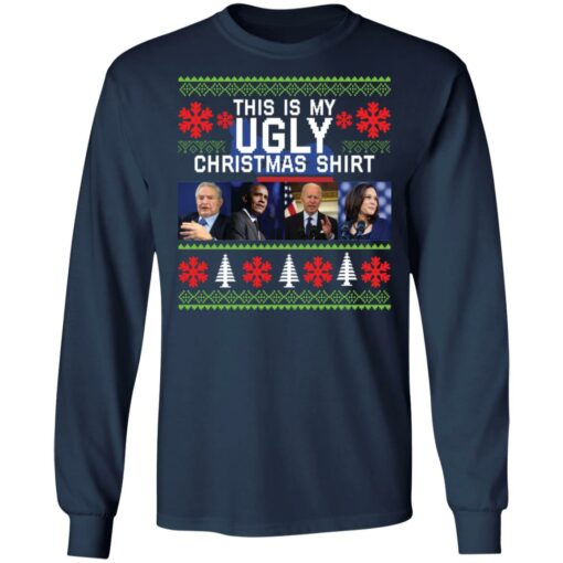 George Soros Barack Obama Joe Biden Kamala Harris this is my ugly Christmas shirt $19.95