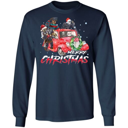 Scary Horror Characters car merry Christmas shirt $19.95