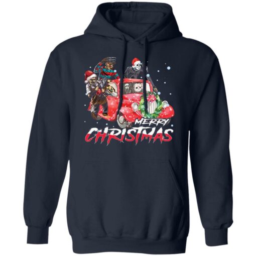 Scary Horror Characters car merry Christmas shirt $19.95