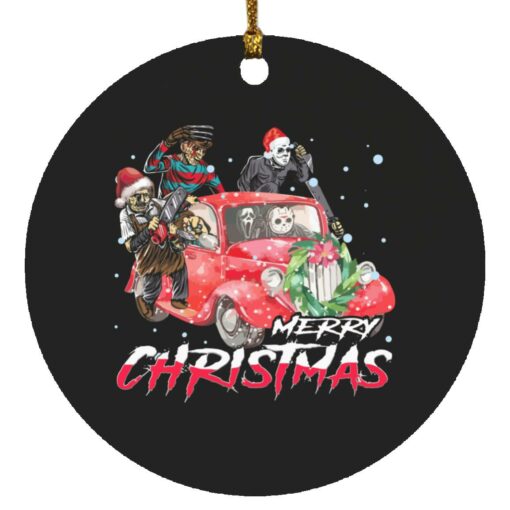 Scary Horror Characters car merry Christmas ornament $12.75