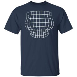 Magnified chest optical Illusion grid big boobs shirt $19.95