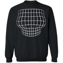 Magnified chest optical Illusion grid big boobs shirt $19.95