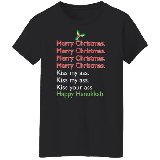 Merry Christmas kiss my ass happy Hanukkah shirt $19.95 redirect11192021221157 5