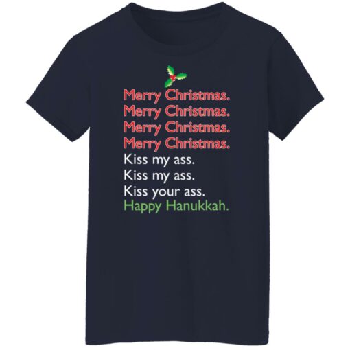 Merry Christmas kiss my ass happy Hanukkah shirt $19.95 redirect11192021221157 6
