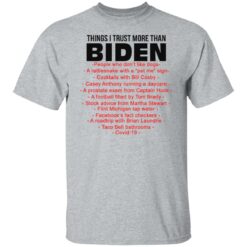 Things I trust more than Biden shirt $19.95