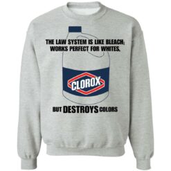 The law system is like bleach works perfect for whites but destroys colors shirt $19.95 redirect11212021211144 4
