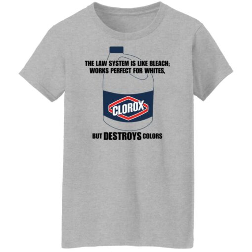 The law system is like bleach works perfect for whites but destroys colors shirt $19.95 redirect11212021211144 9