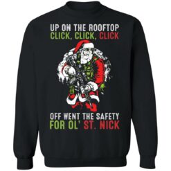 Santa up on the rooftop click click click Christmas sweater $19.95 redirect11212021221154 6