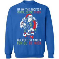 Santa up on the rooftop click click click Christmas sweater $19.95 redirect11212021221154 9