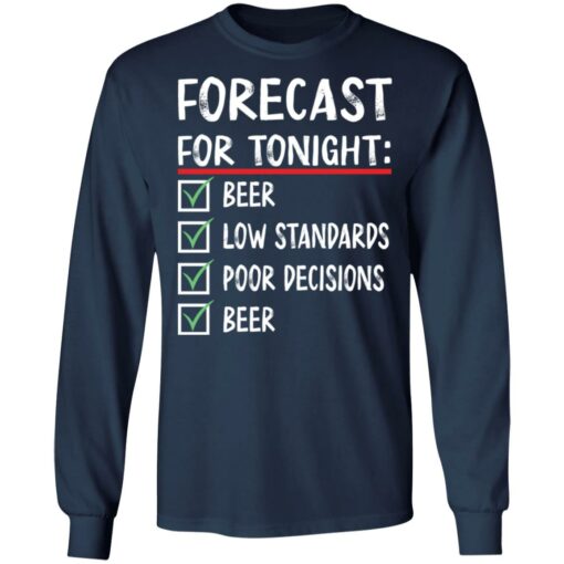 Forecast for tonight beer low standards poor decisions shirt $19.95 redirect11212021221155 1