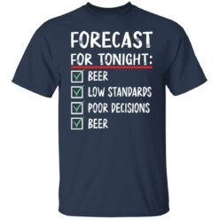 Forecast for tonight beer low standards poor decisions shirt $19.95 redirect11212021221155 7