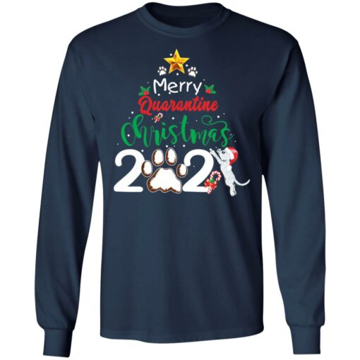 Merry Quarantine cat Family Christmas 2021 shirt $19.95