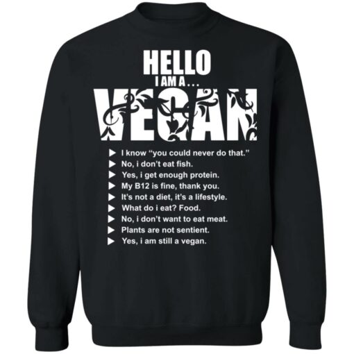 Hello I am a vegan i know you could never do that shirt $19.95 redirect11262021061155 4