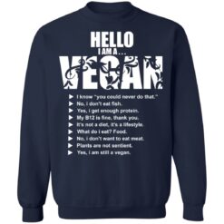 Hello I am a vegan i know you could never do that shirt $19.95 redirect11262021061155 5