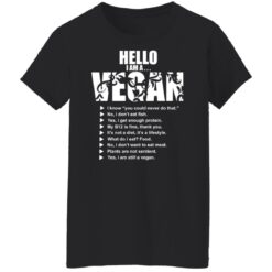 Hello I am a vegan i know you could never do that shirt $19.95 redirect11262021061155 8