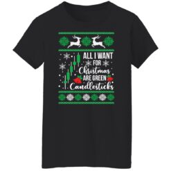 All i want for Christmas are green candlesticks Christmas sweater $19.95