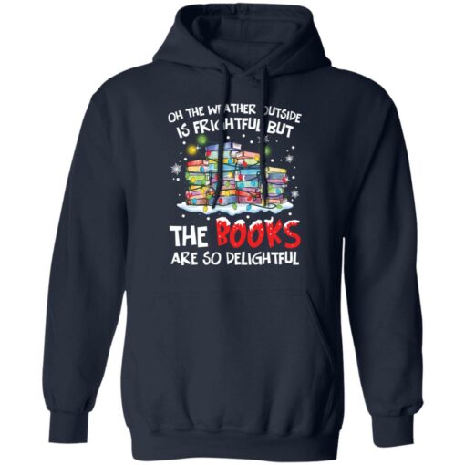 Oh the weather outside is frightful but the books are so delightful Christmas sweater $19.95 redirect12012021031221 2