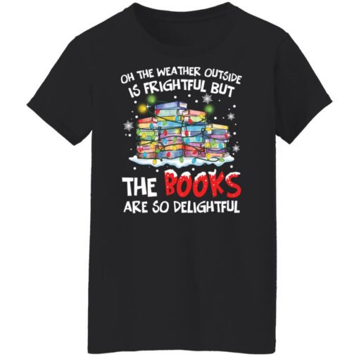Oh the weather outside is frightful but the books are so delightful Christmas sweater $19.95 redirect12012021031223 1