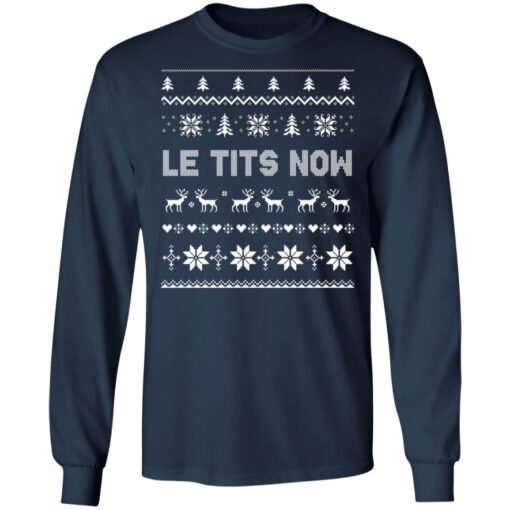 Le tits now Ugly Christmas sweater $19.95