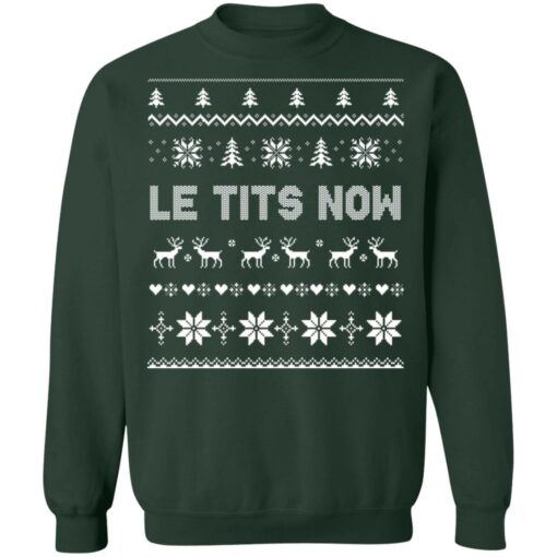 Le tits now Ugly Christmas sweater $19.95