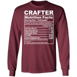 Crafter nutrition facts shirt $19.95