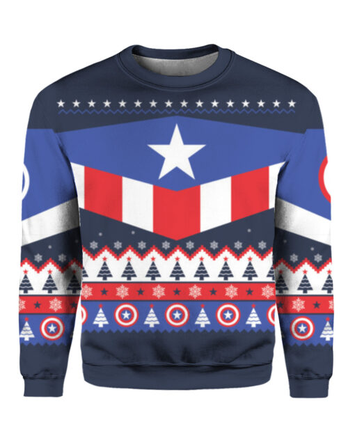 Captain America Christmas sweater $29.95 s29een05mgbaesg2sg86j8b1e APCS colorful front
