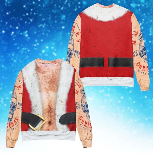 Bad Santa Tattooed Unisex 3D Ugly Christmas sweater $39.95