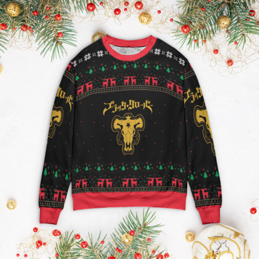 Black Bulls Christmas Sweater $39.95