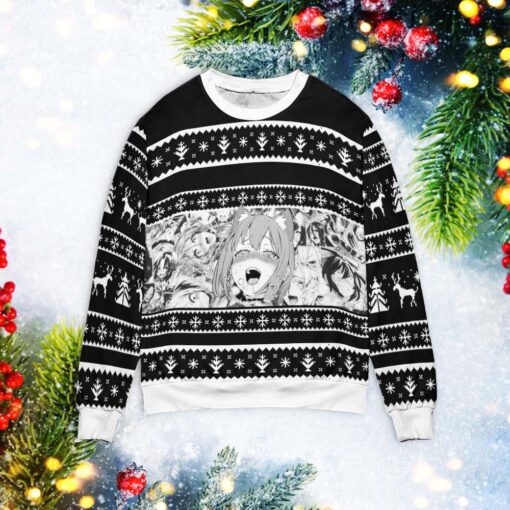 Christmas Anime Ahegao Christmas sweater $39.95