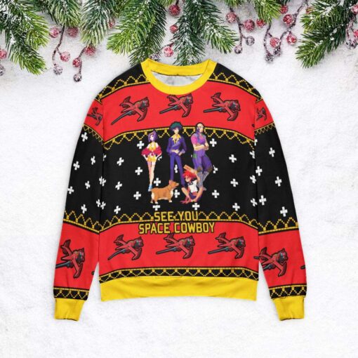 Cowboy Bebop see you space cowboy Ugly Christmas sweater $39.95