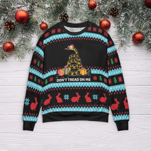 Snake don't tread on me Christmas sweater $39.95 DONT TREAD ON ME CHRISTMAS SWEATER mockup 1