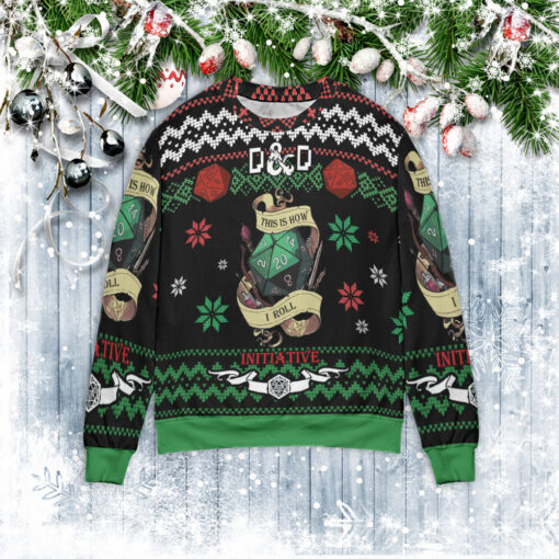 Dungeons and Dragons Ugly Christmas Sweater $39.95 Dungeons Dragons Ugly Christmas Sweater mockup