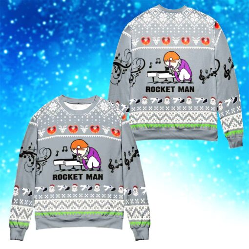 Rocket man Christmas sweater $39.95 Front Back