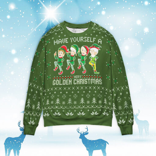 Golden Girl have yourself a Golden Christmas sweater $39.95 Golden Girl Have Yourself A Golden Christmas mockup min