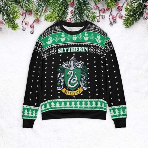 Slytherin Ugly Christmas sweater $39.95 Harry Potter Slytherin House Ugly Christmas Sweater mockup
